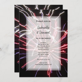 Invitación Boda de verano de fuegos artificiales