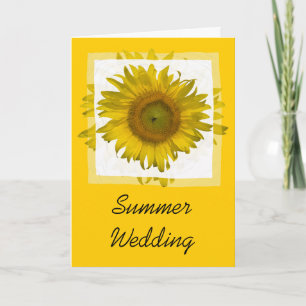 Invitación Boda de verano de girasol amarillo