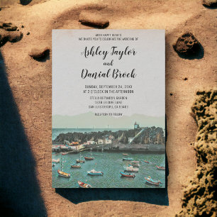 Invitación Boda de verano de la isla de los barcos de época