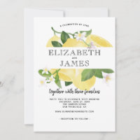 Boda de verano de limón fresco cítrico amarillo