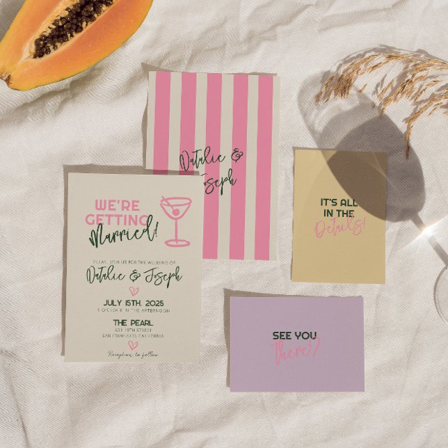 Invitación Boda De Verano De Pastel De Diversión Escrito A Ma (Subido por el creador)