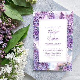 Invitación Boda de verano de primavera de marco floral de Lil