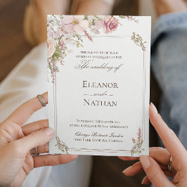 Invitación Boda de verano de primavera floral
