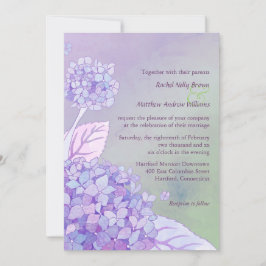 Invitación Boda de verano de Purple Hydrangeas