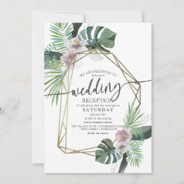 Invitación Boda de verano de temática tropical