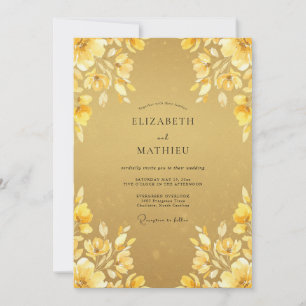 Invitación Boda de verano dorada y soleada