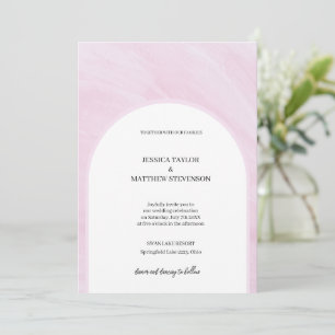 Invitación Boda de verano elegante en rosa polvoriento