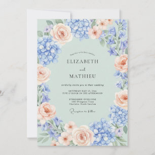 Invitación Boda de verano elegante en verde menta