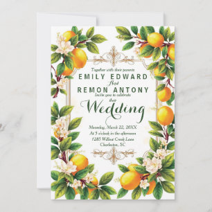 Invitación Boda de verano elegante mediterráneo