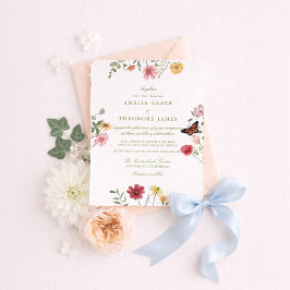 Invitación Boda de Verano en Jardín de Flores Silvestres