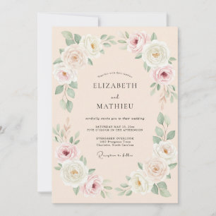 Invitación Boda de verano exuberante de melocotón