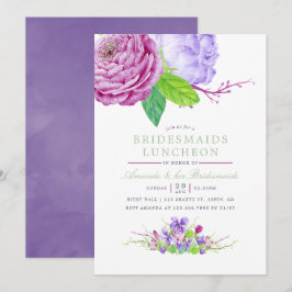 Invitación Boda de verano floral con acuarela