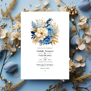 Invitación Boda de verano floral de tonos de playa