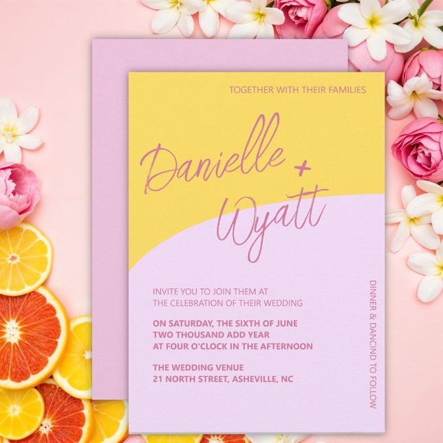 Invitación Boda de verano italiano moderno (Subido por el creador)