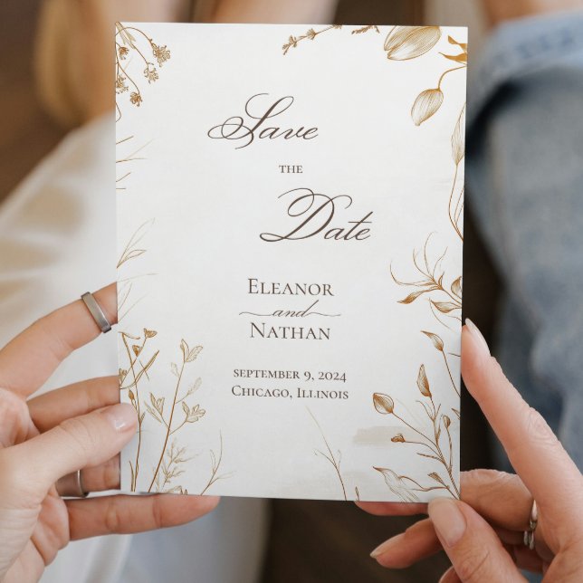 Invitación Boda de verano primavera floral Guardar la fecha (Subido por el creador)