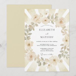 Invitación Boda de verano radiante de champán
