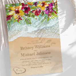 Invitación Boda de verano tropical en la playa