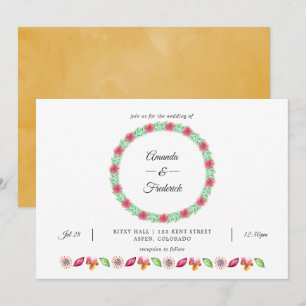 Invitación Boda de verano tropical en la playa