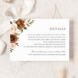 Invitación Boda de verde de roya floral Insertar