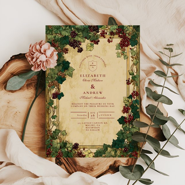 Invitación Boda de Verde Hiedra Encantada (Subido por el creador)
