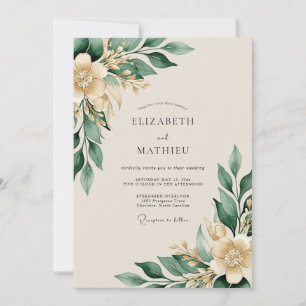 Invitación Boda de Verde Naturaleza en Verde Salvia