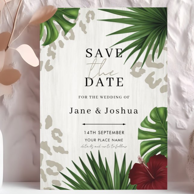 Invitación Boda de Verde Tropical Guardar la Fecha  (Subido por el creador)