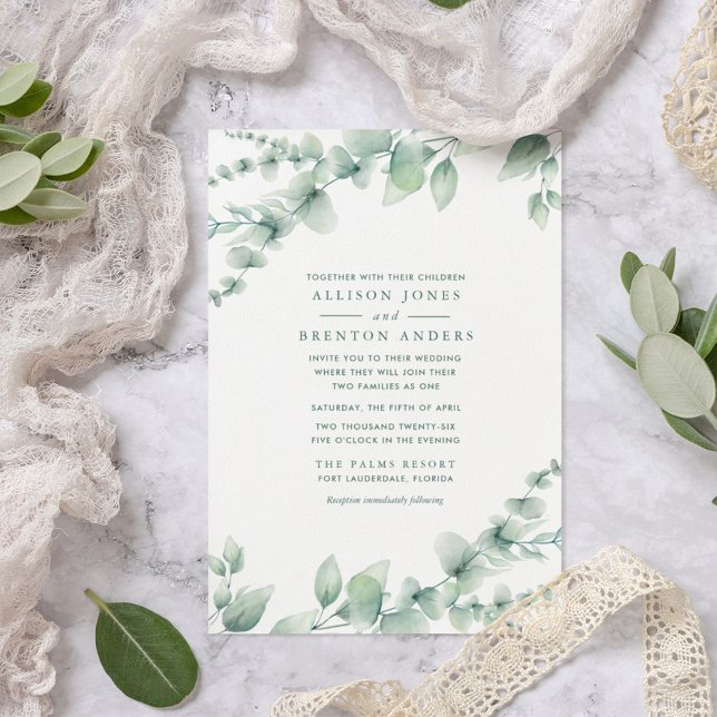 Invitación Boda de Verdor Botánico de Blended Families (Subido por el creador)