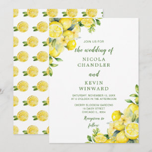 Invitación Boda de Verdor de Lemons de Italia