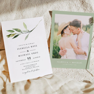 Invitación BODA de Verdor Mínimo Clásico ISABELLA