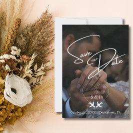 Invitación Boda De Viajes Avión Heart Modern Save The Date