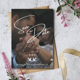 Invitación Boda De Viajes Avión Heart Modern Save The Date