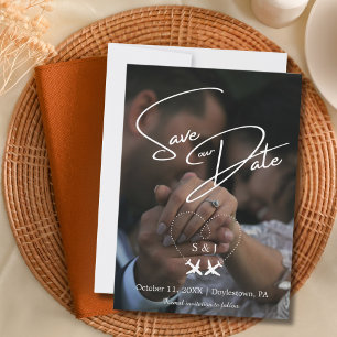 Invitación Boda De Viajes Avión Heart Modern Save The Date