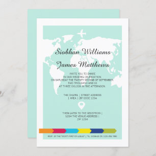 Invitación Boda de Viajes del Mundo
