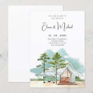 Invitación boda de viajes minimalista