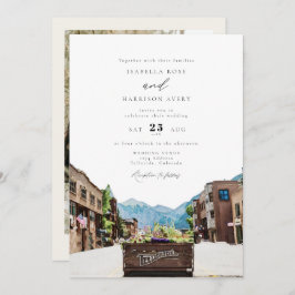 Invitación BODA de viajes para esquiar por la montaña TELLURI