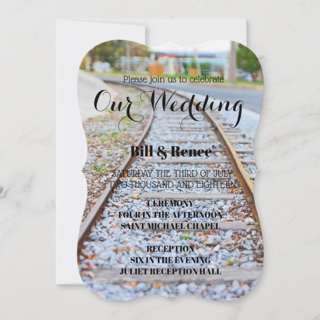 Invitación Boda de vías de formación (Anverso)