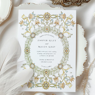 Invitación Boda de Victorian Tulips William Morris