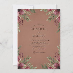 Invitación Boda de Vid Antigua de Cobre