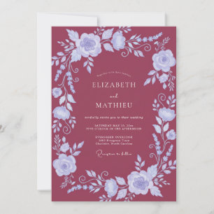 Invitación Boda de Vid Corazón de Flor de Acardio