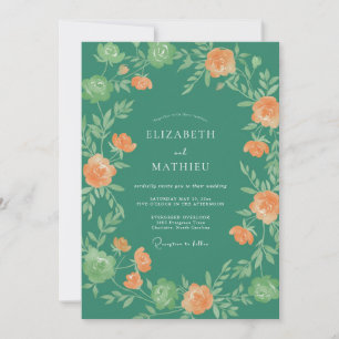 Invitación Boda de Vid de Albaricoque de Jade