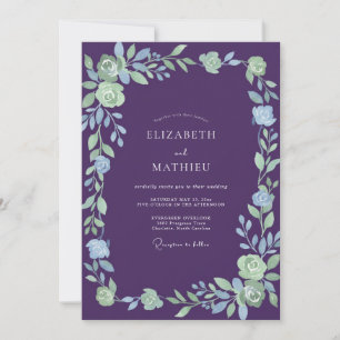 Invitación Boda de Vid de Menta de Berenjena