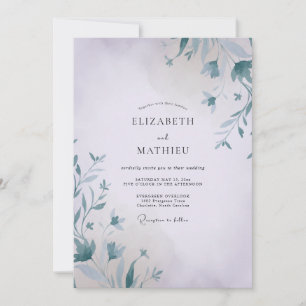 Invitación Boda de Vid de Niebla de Acero