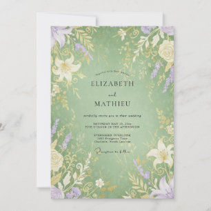 Invitación Boda de Vid de Salvia y Amatista