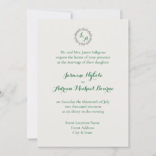 Invitación Boda de Vid Emerald