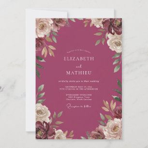 Invitación Boda de Vid Hoja de Fruta