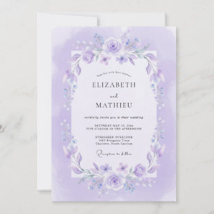 Invitación Boda de Vid Lila Lavanda