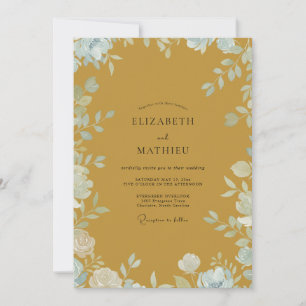 Invitación Boda de Vid Mustard Sky