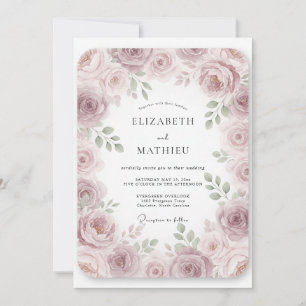 Invitación Boda de Vid Muted Pink
