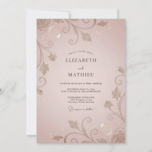 Invitación Boda de Vid Ornata con Champán