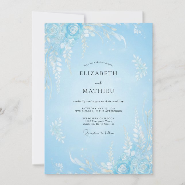 Invitación Boda de Vid Parral Pintada en el Cielo (Anverso)